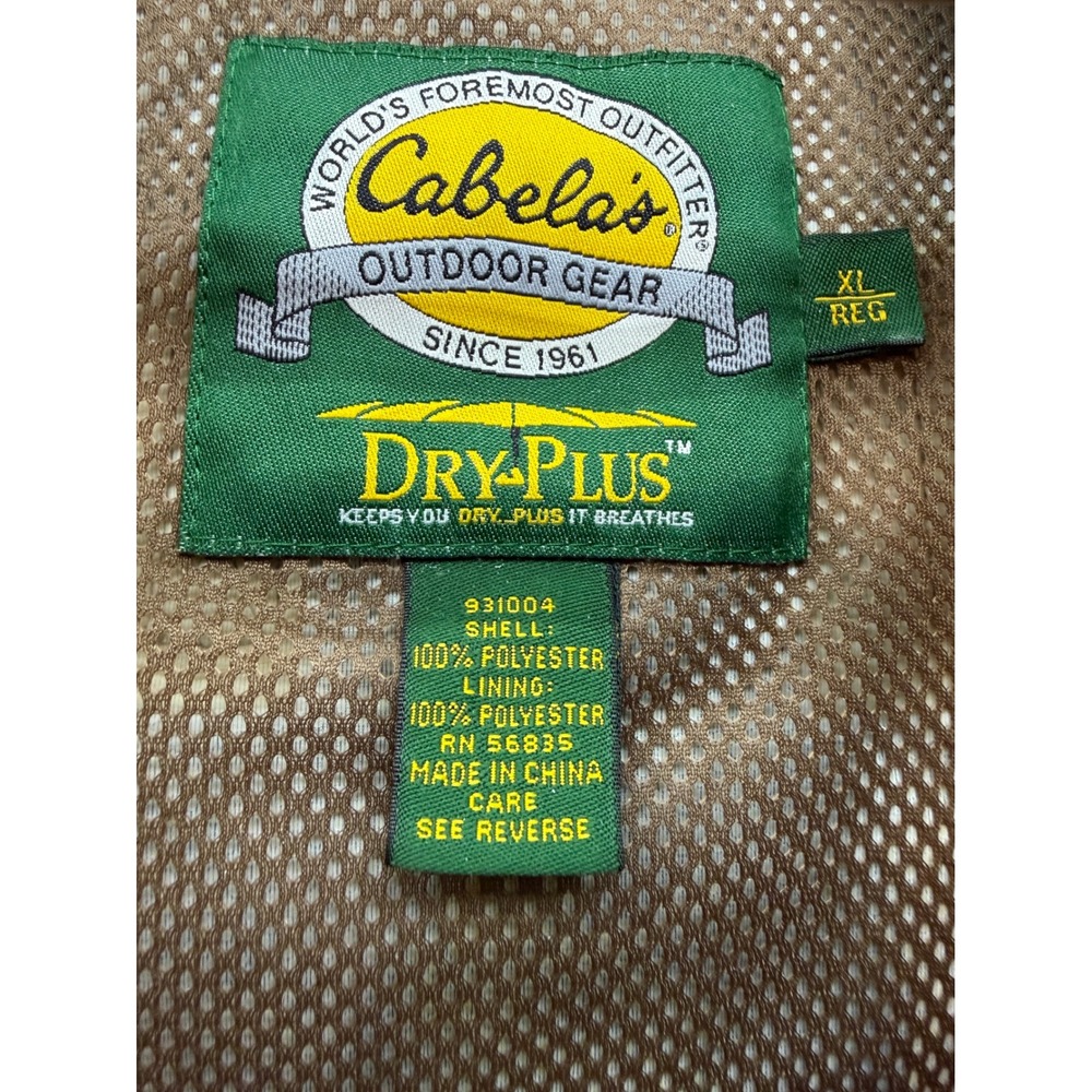 Cabelas Mens XL Mossy Oak Break Up Camo Hunting Jacket Hood Dry Plus - Picture 11 of 16